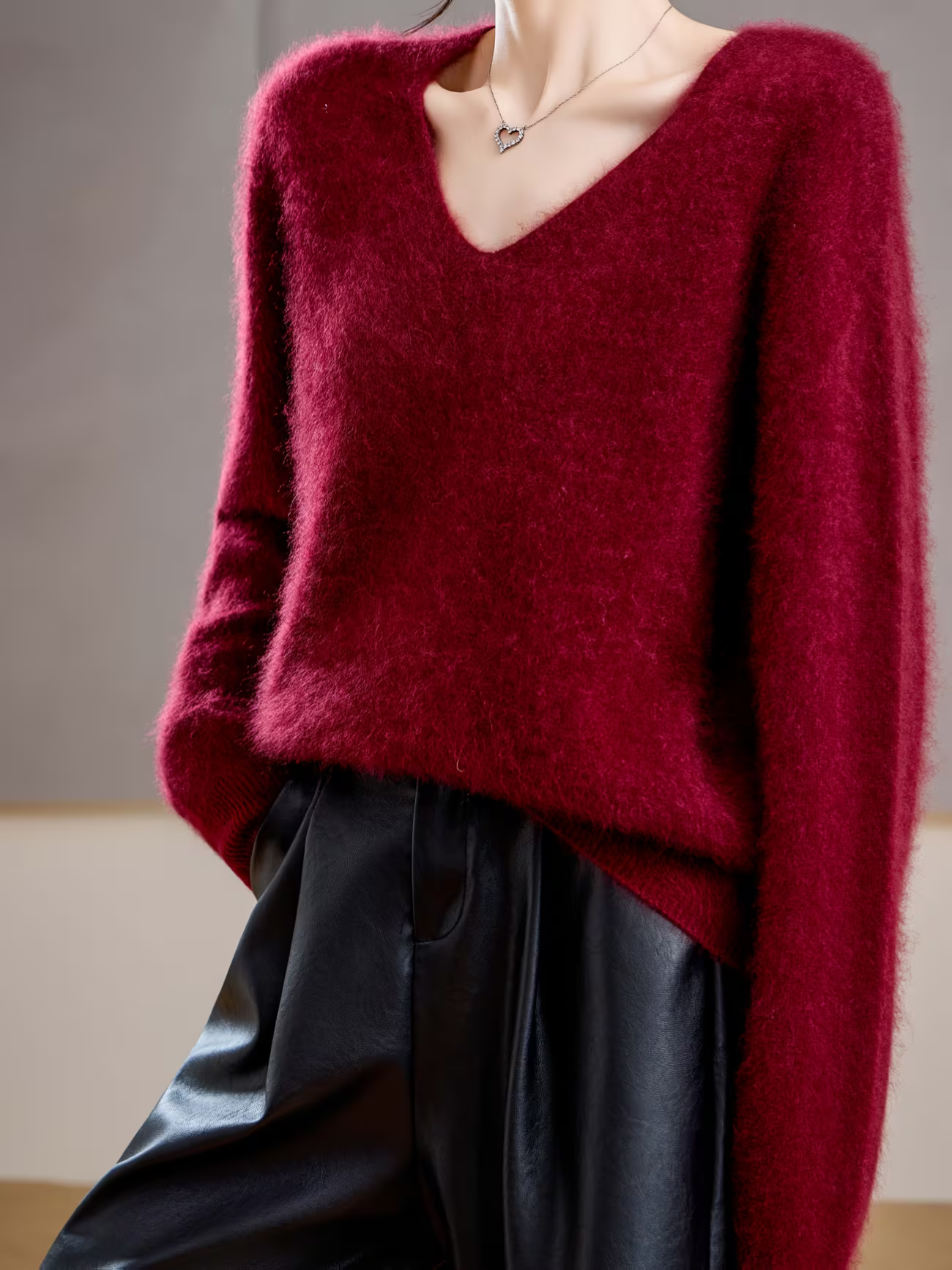 Élise | Brushed V-Neck Sweater