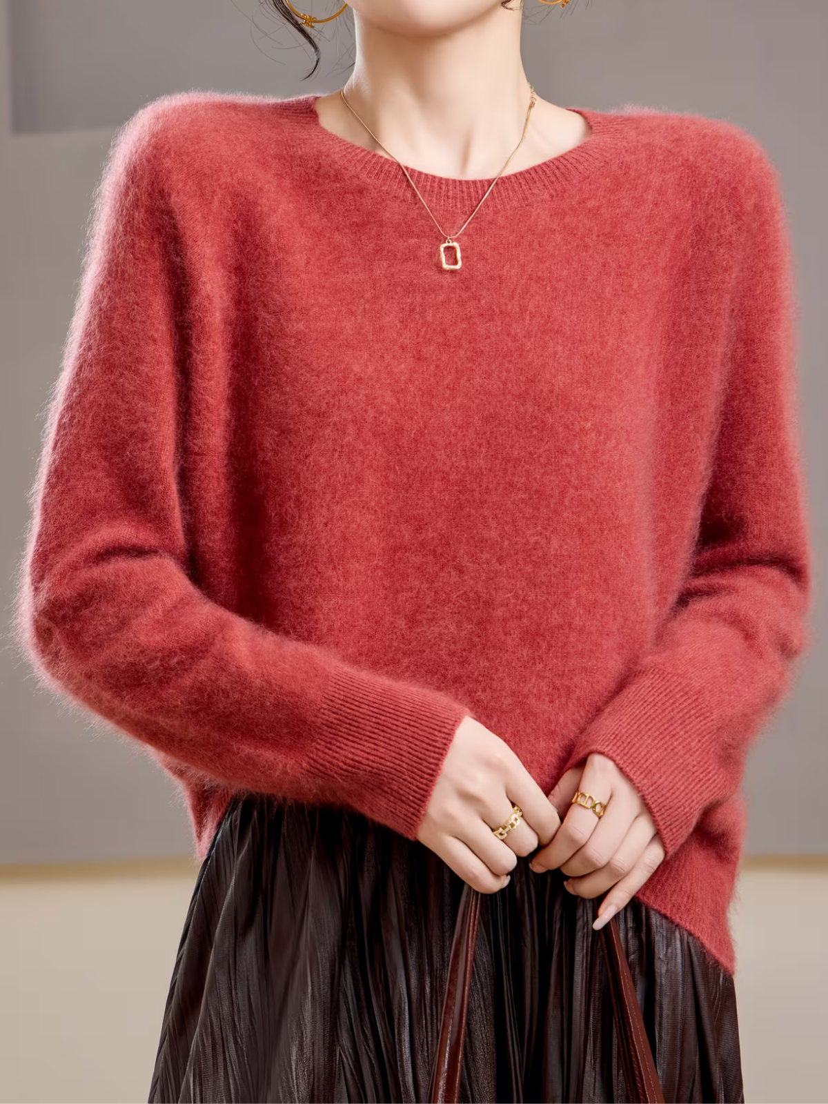 Hélène | Brushed Sweater with Round Neck