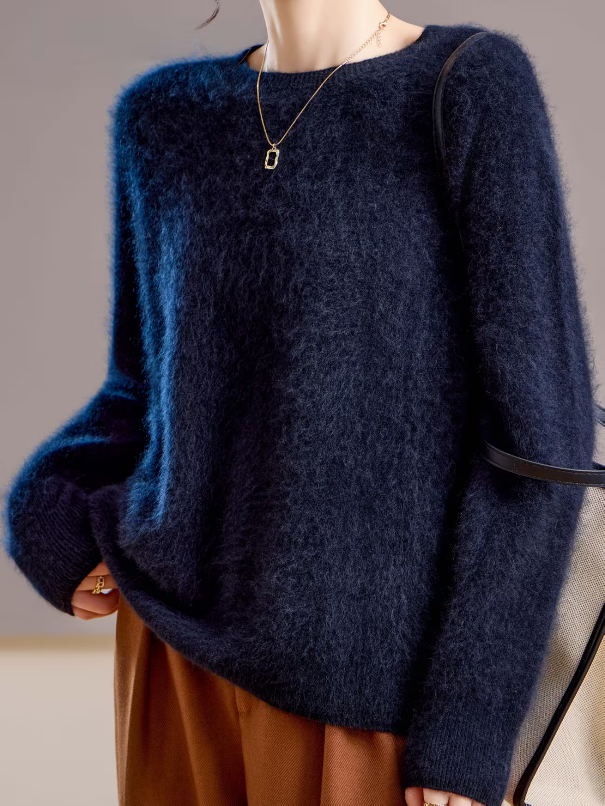 Hélène | Brushed Sweater with Round Neck