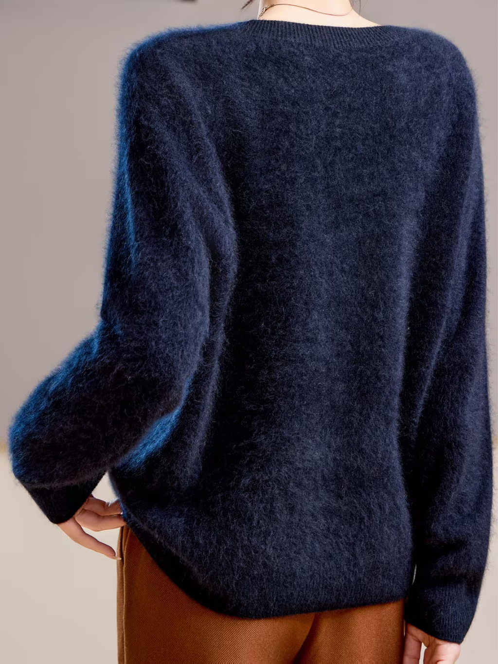 Hélène | Brushed Sweater with Round Neck