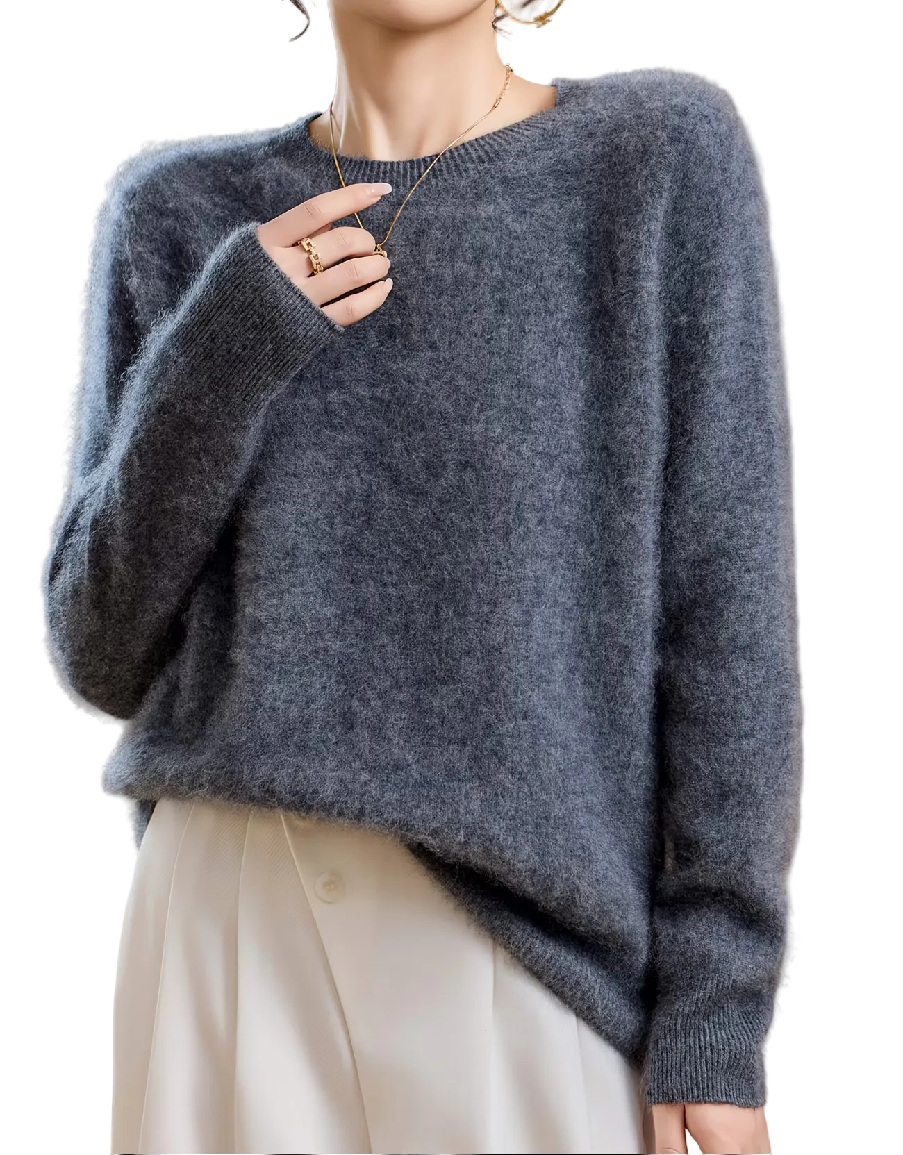 Hélène | Brushed Sweater with Round Neck