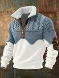 Havros | Textured Half-Zip Casual Sweater