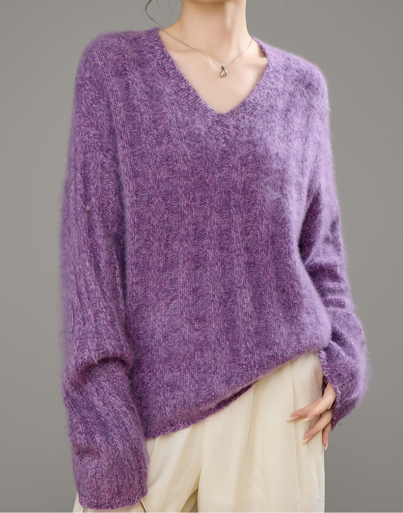 Sophie | Brushed V-Neck Sweater