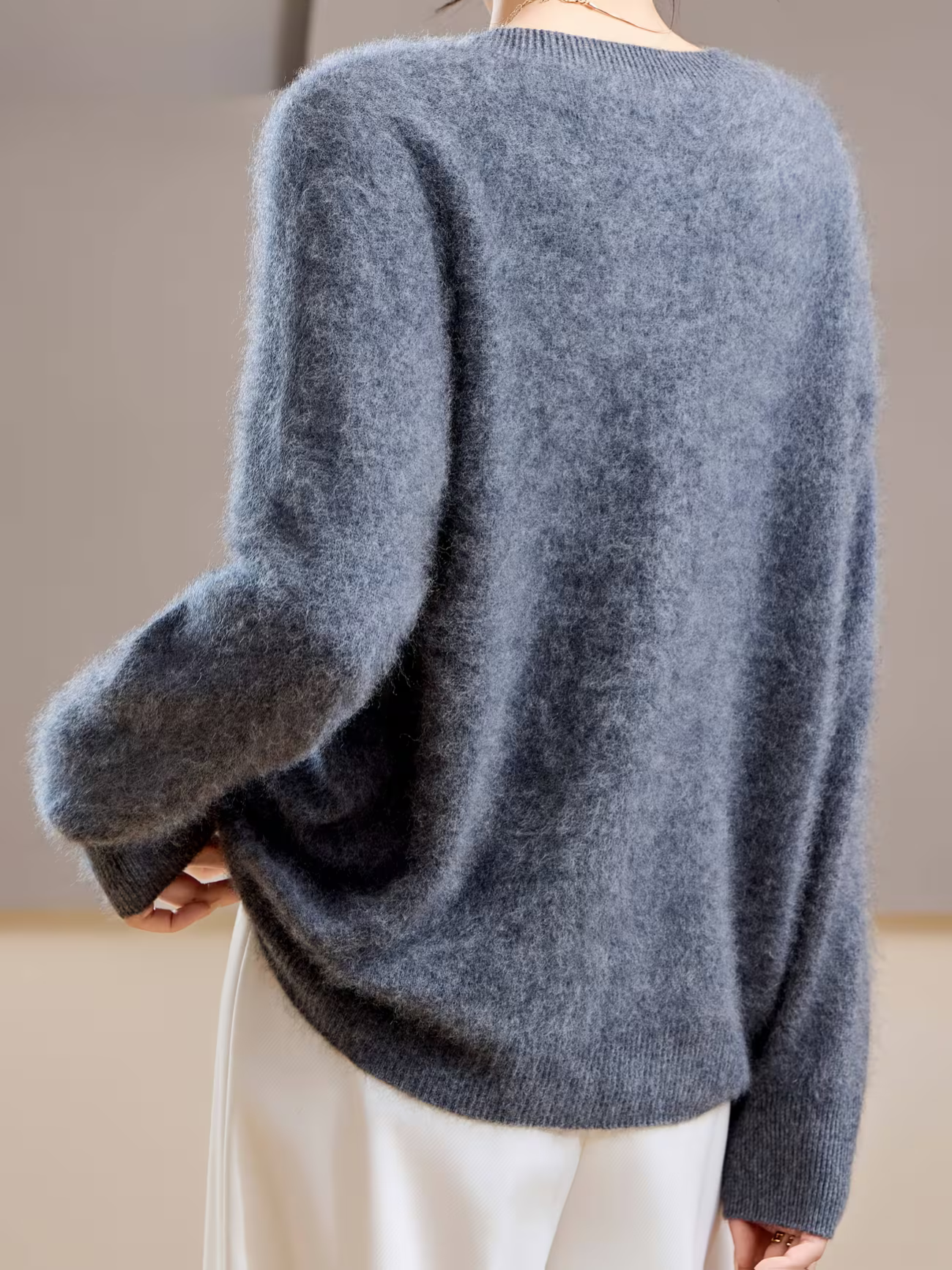 Hélène | Brushed Sweater with Round Neck