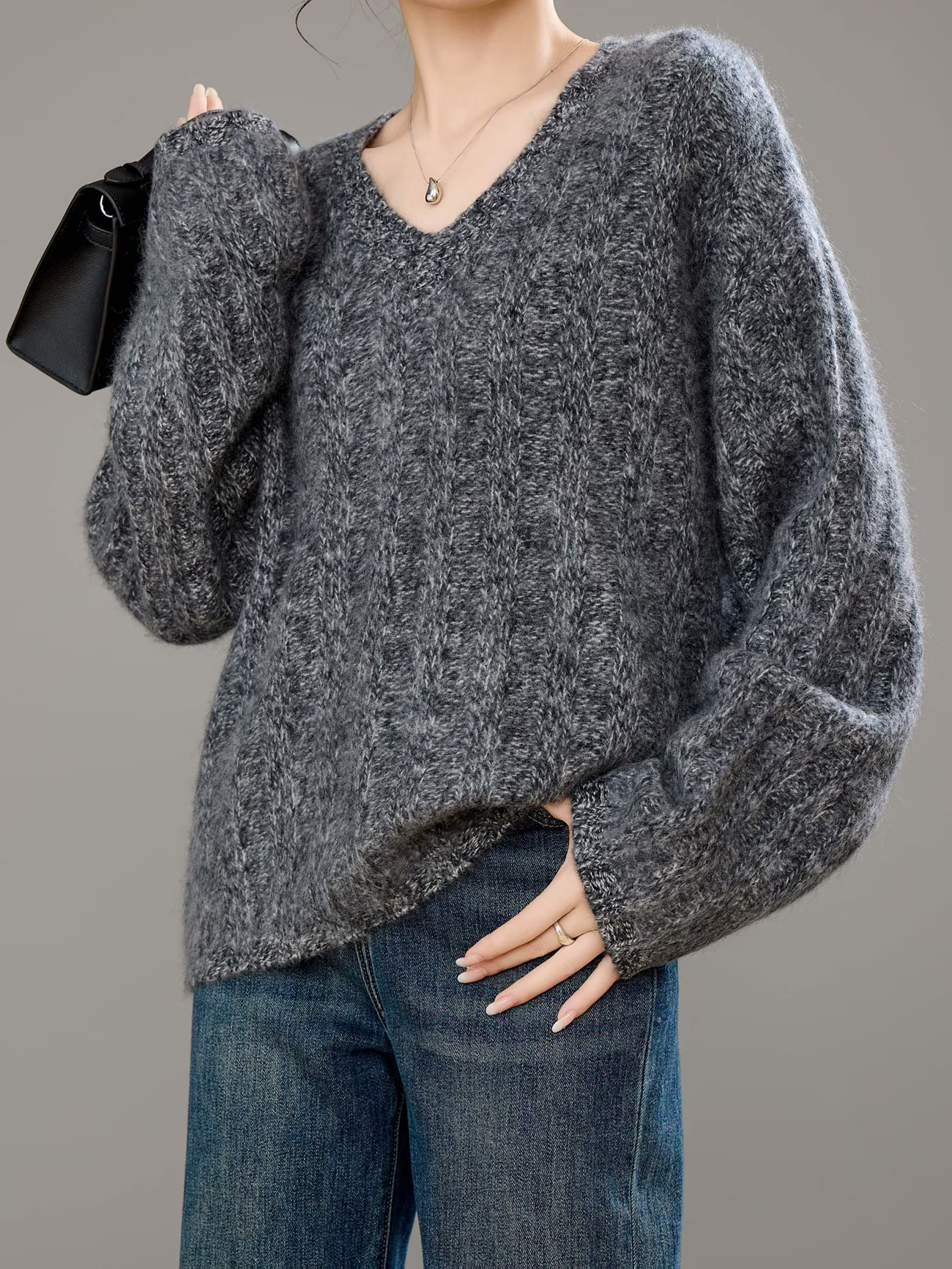 Sophie | Brushed V-Neck Sweater