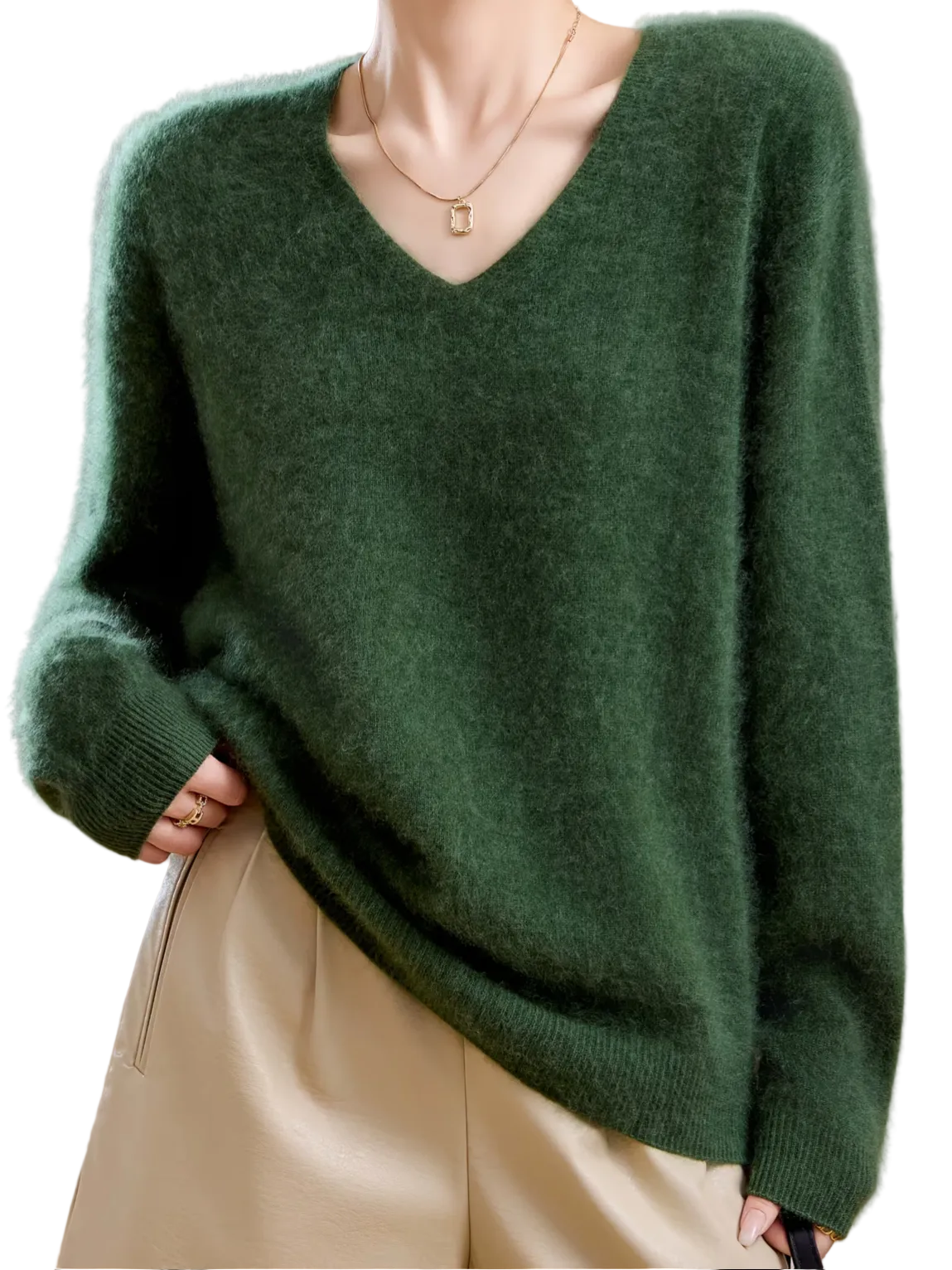 Claire | Brushed V-Neck Sweater