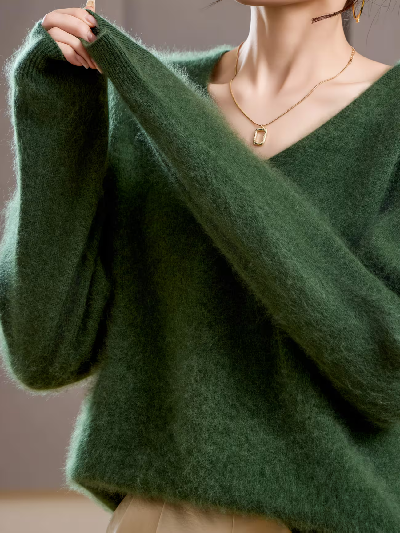 Claire | Brushed V-Neck Sweater