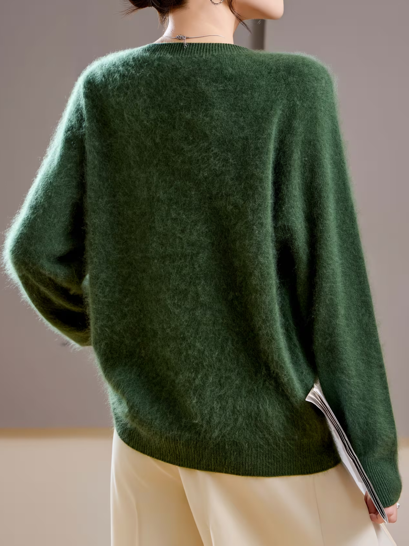 Hélène | Brushed Sweater with Round Neck