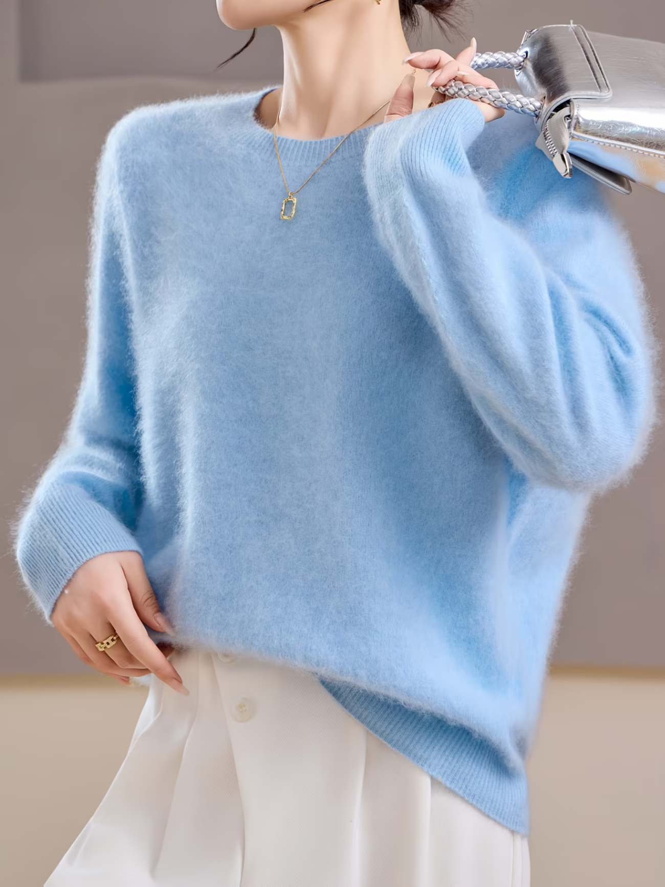 Hélène | Sweater with Round Neck in Pastel