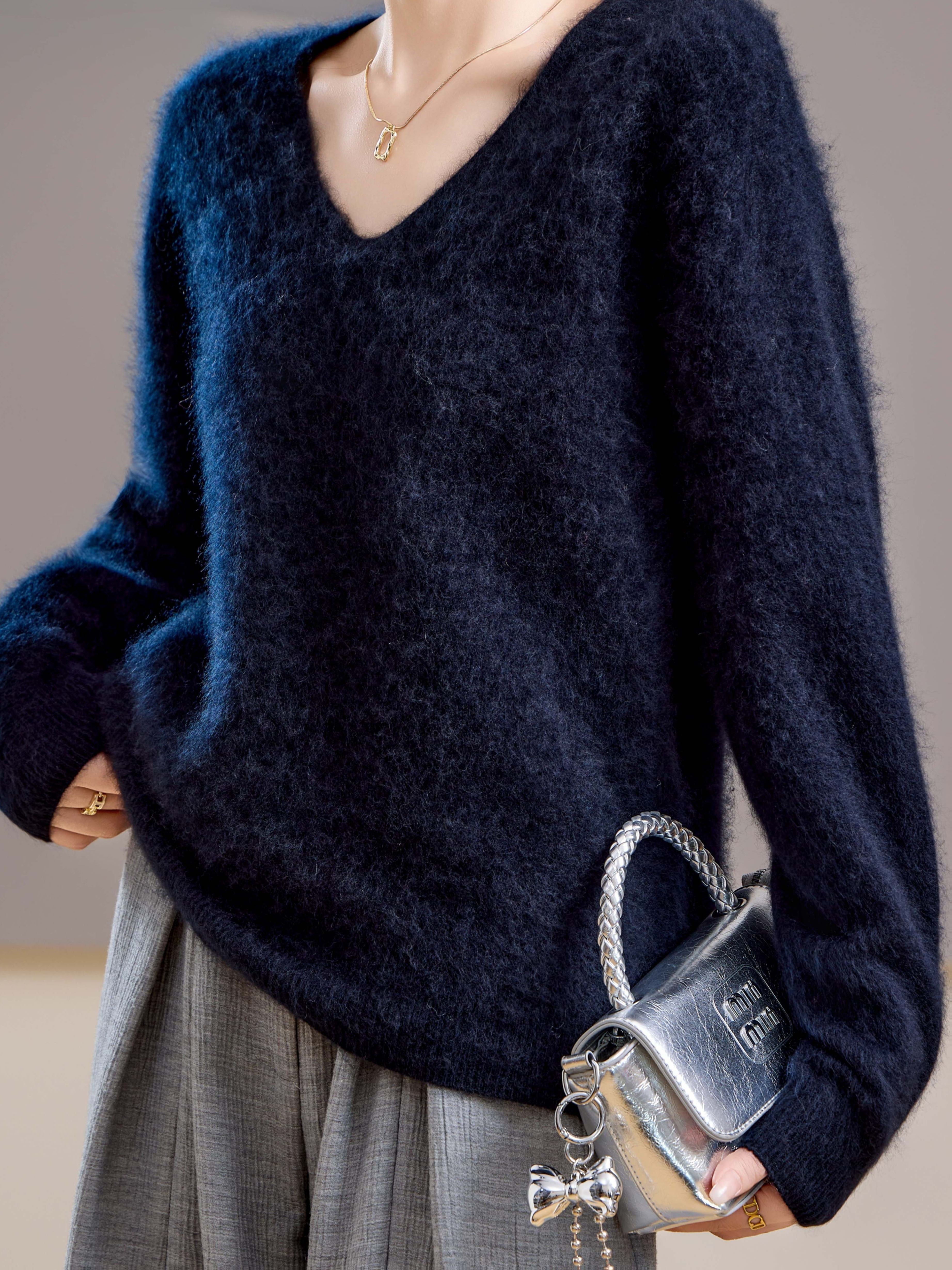 Claire | Brushed V-Neck Sweater