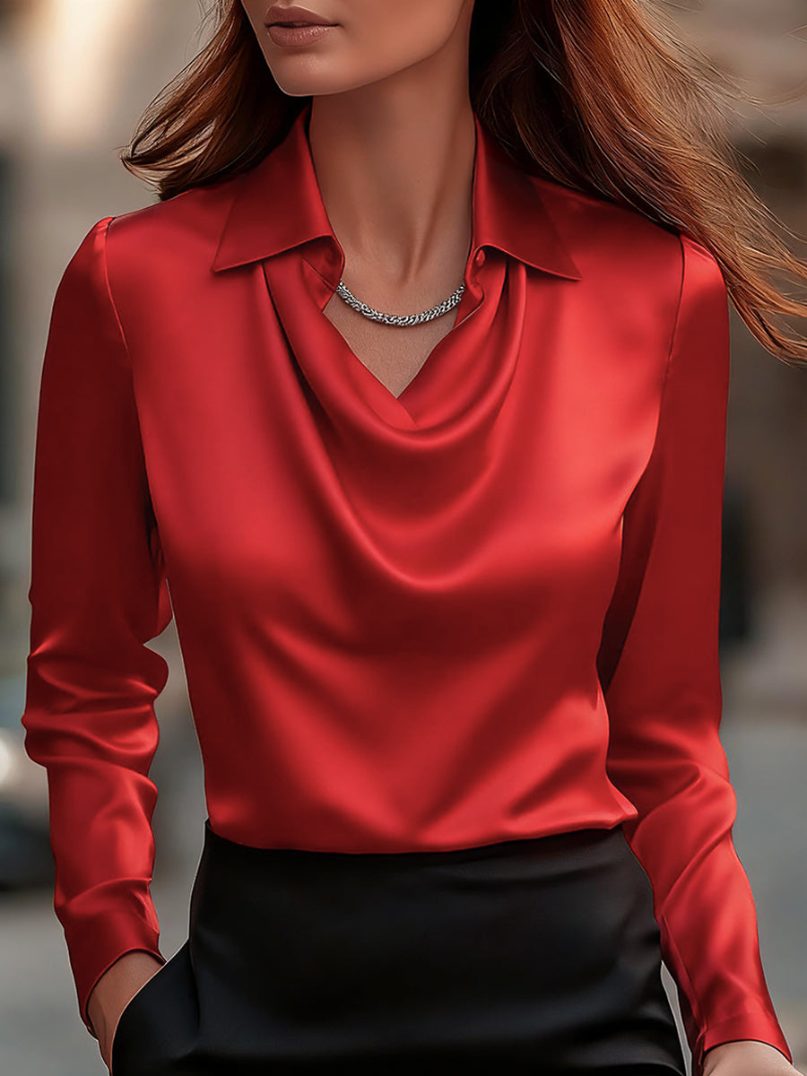 Pleated Collar Shirt