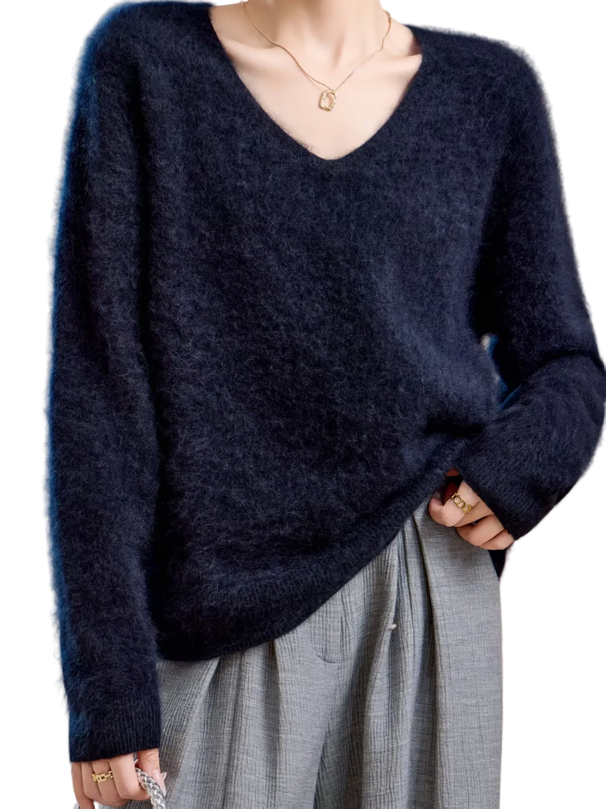 Claire | Brushed V-Neck Sweater